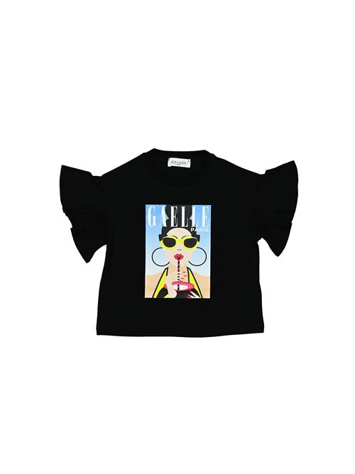 T-shirt, bambina, logata. GAELLE PARIS | 2746M00047BK